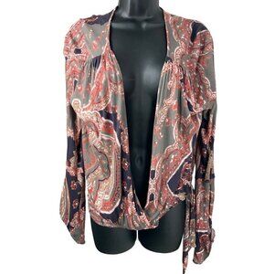 Free People top open front multi  M